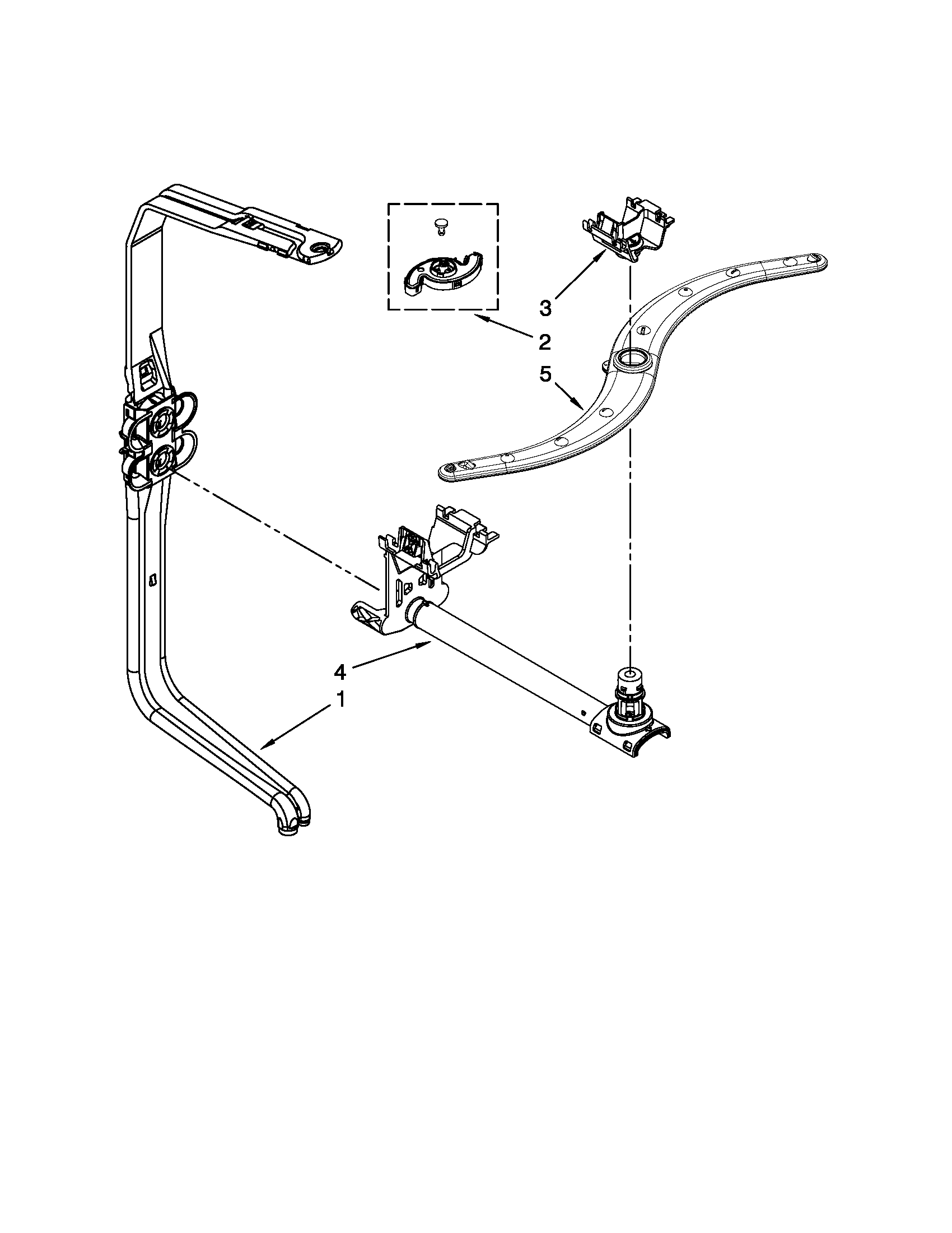 Kenmore Elite 66513923K015 upper wash and rinse parts diagram