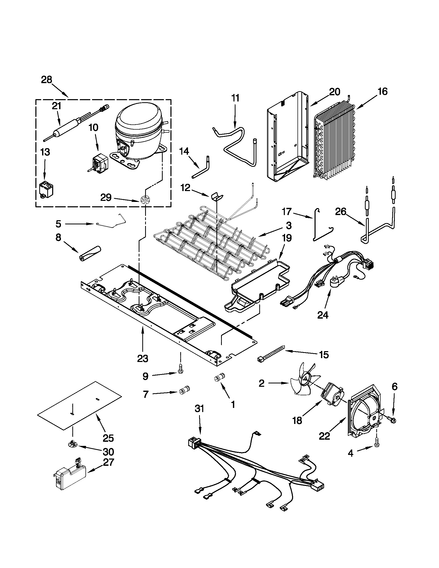 Kenmore Elite 10651153112 unit parts diagram
