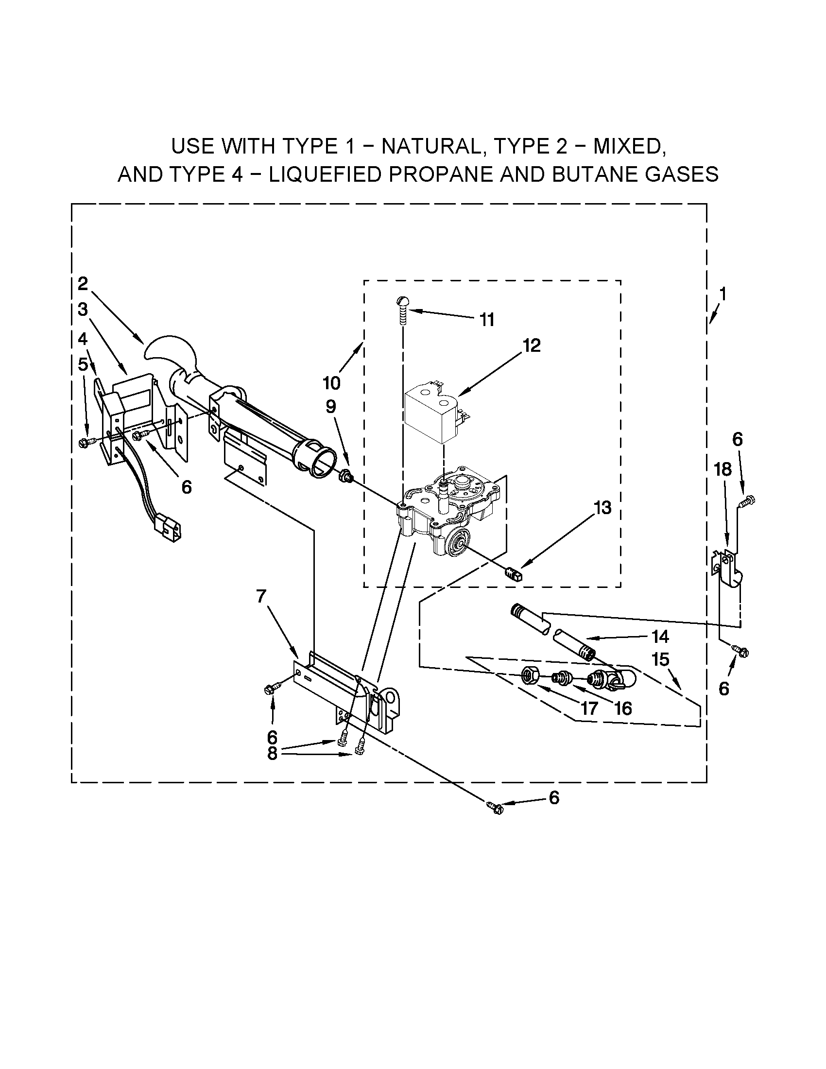 Kenmore 11070012003 burner assembly diagram