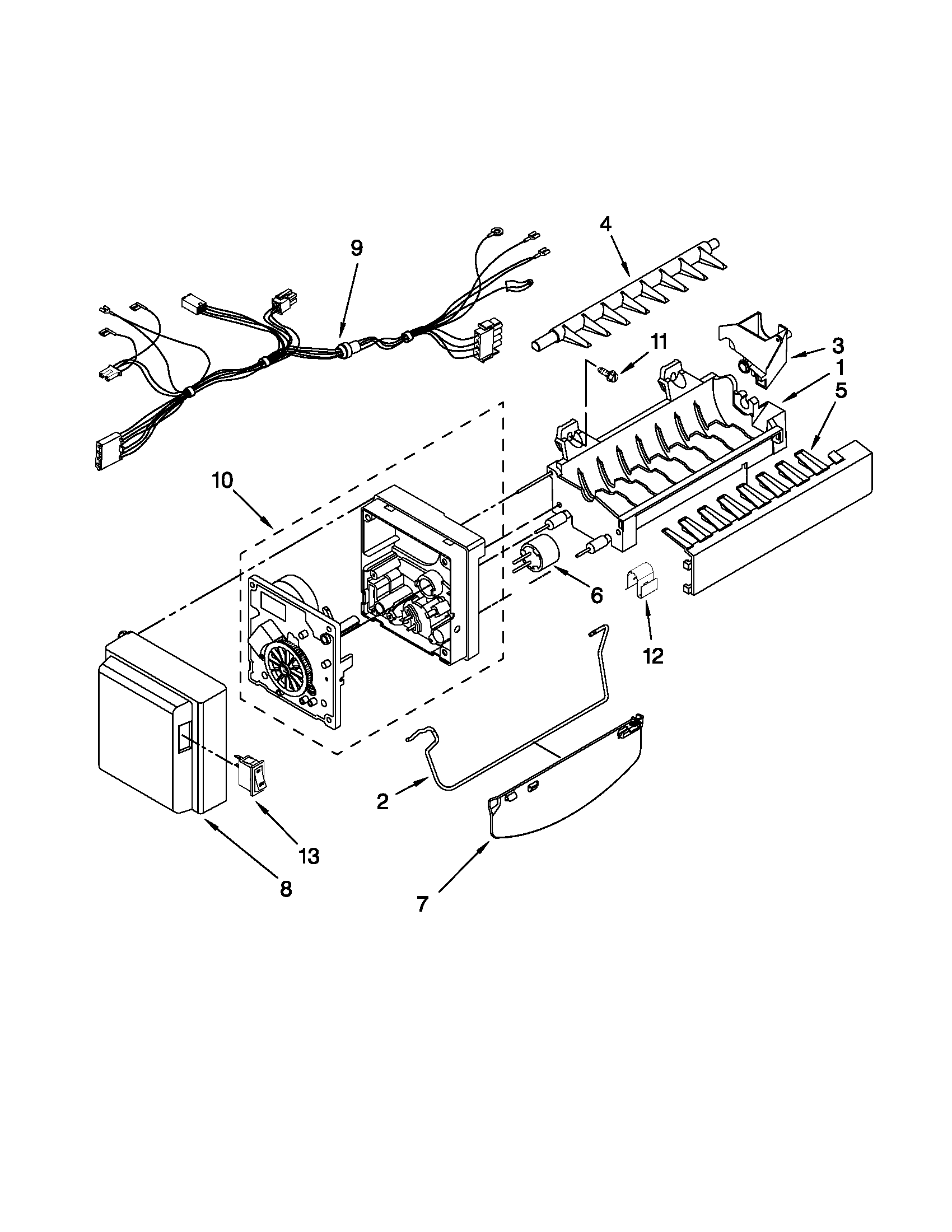 Kenmore 59679543015 icemaker parts diagram