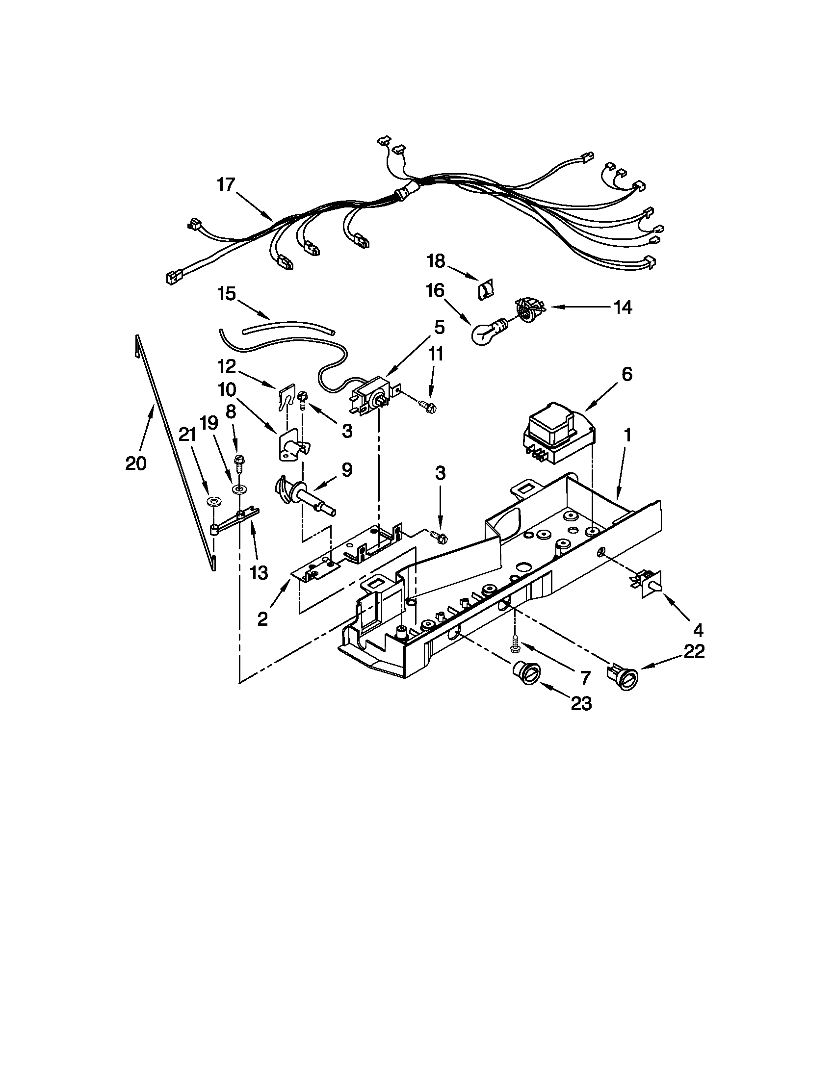 Kenmore 10650212011 control parts diagram