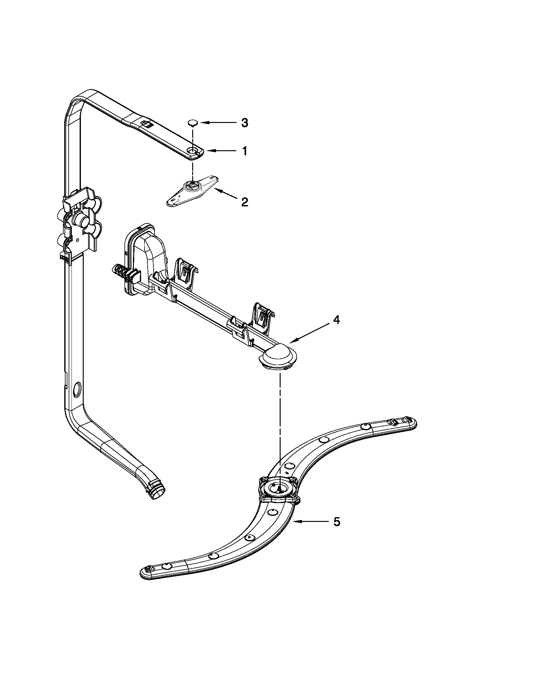 Kenmore 66513299K110 upper wash and rinse parts diagram