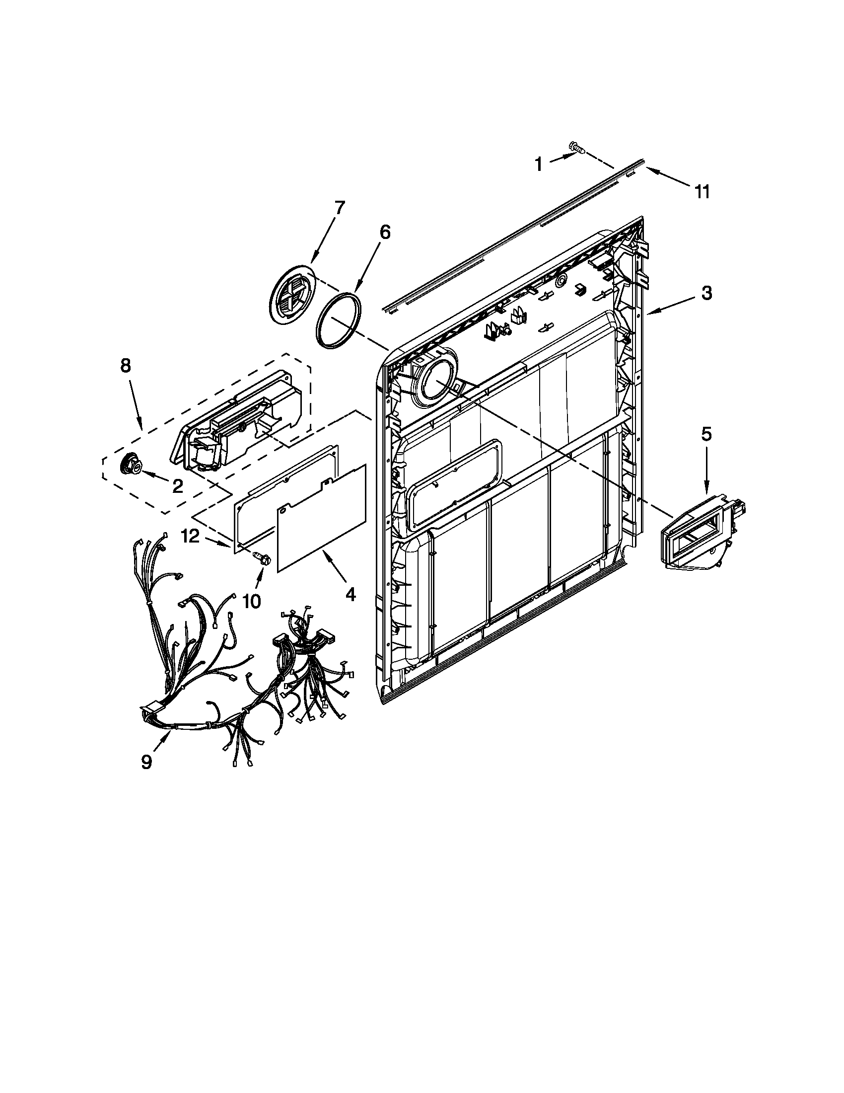 Kenmore 66513033K110 inner door parts diagram