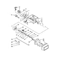 Kenmore 10651103110 motor and ice container parts diagram
