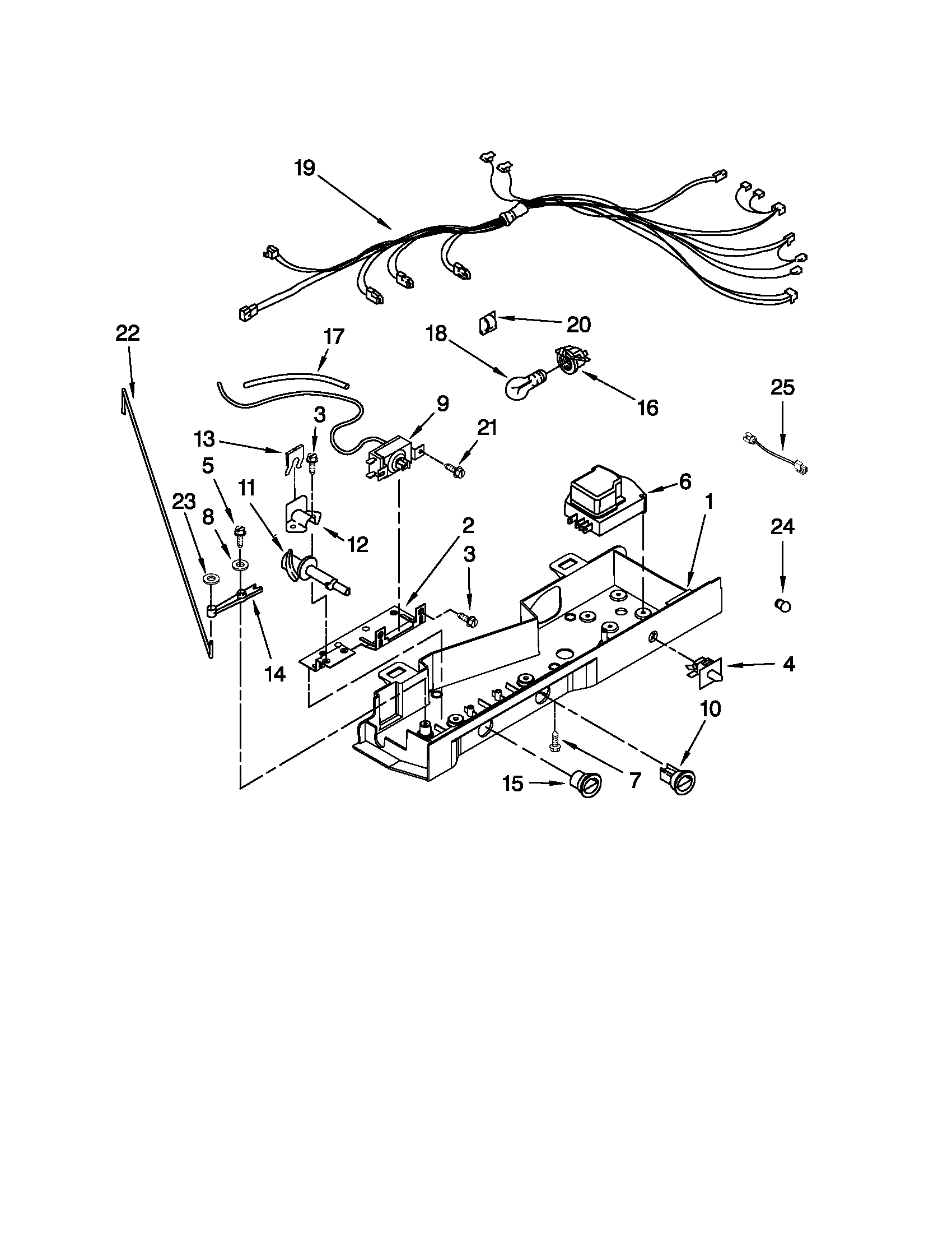 Kenmore 10651102110 control parts diagram