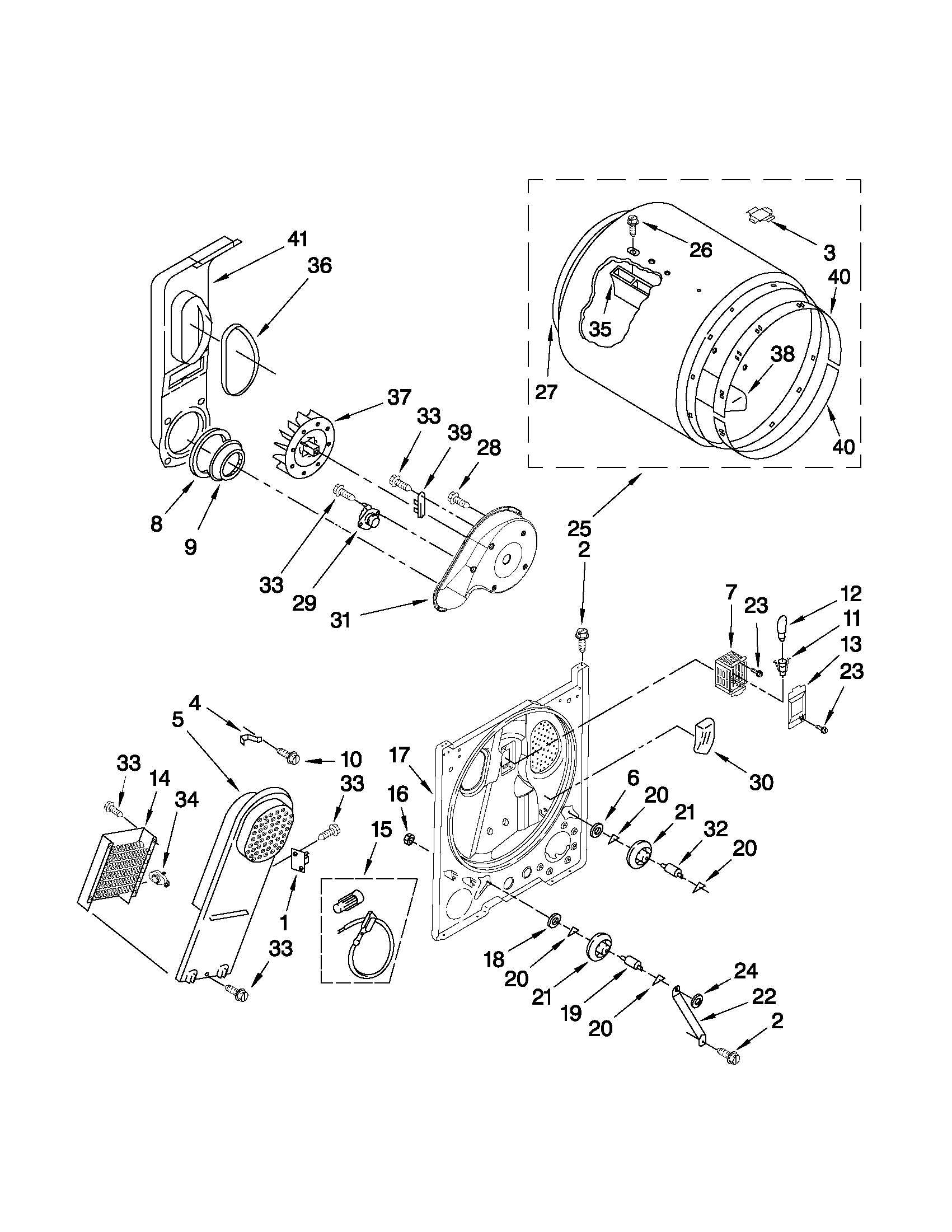 Kenmore 11069622800 bulkhead parts diagram