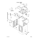 Kenmore 11028002011 top and cabinet parts diagram