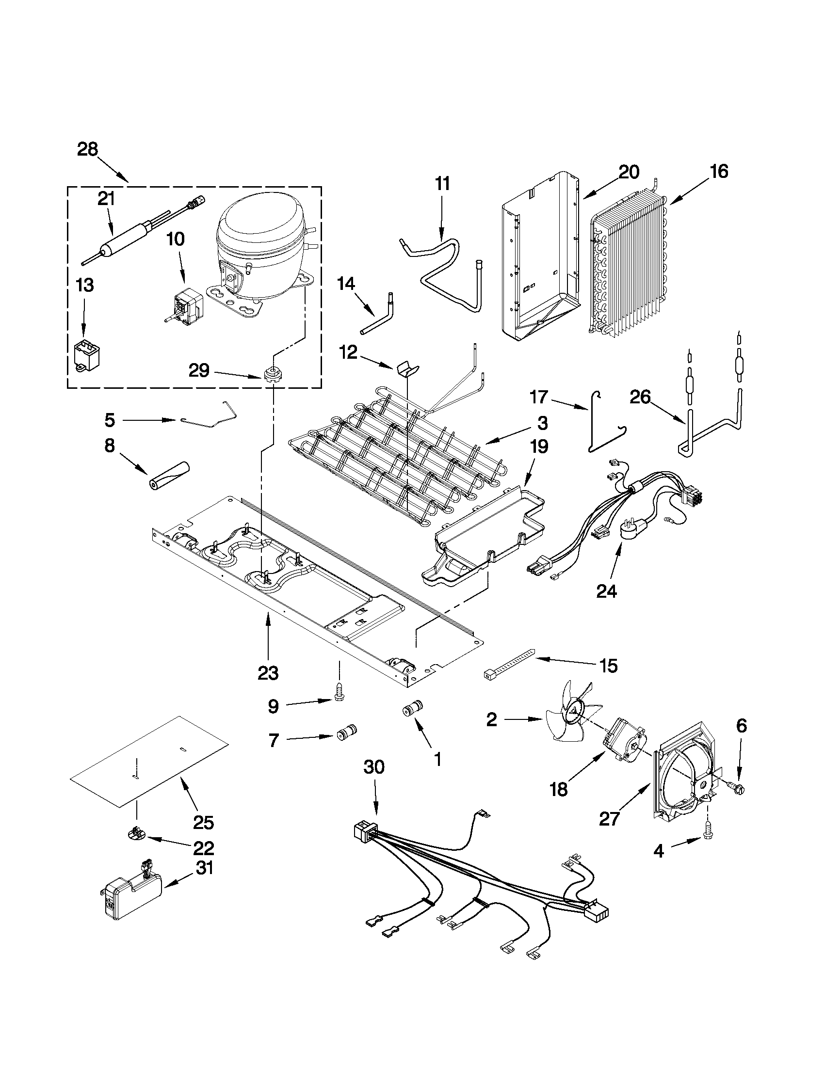 Kenmore Elite 10651142111 unit parts diagram