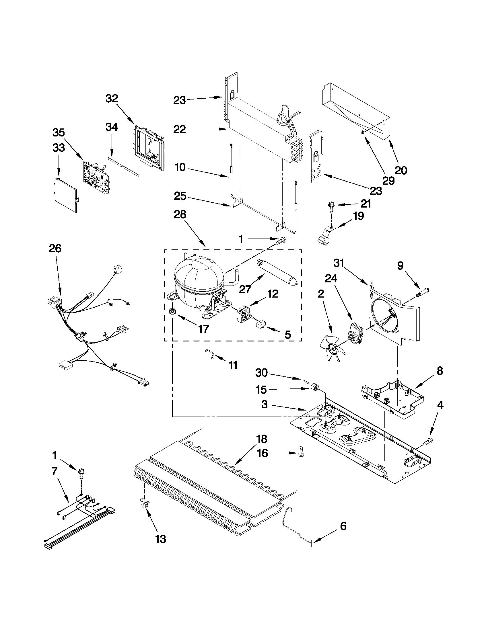 Kenmore 59672003014 unit parts diagram