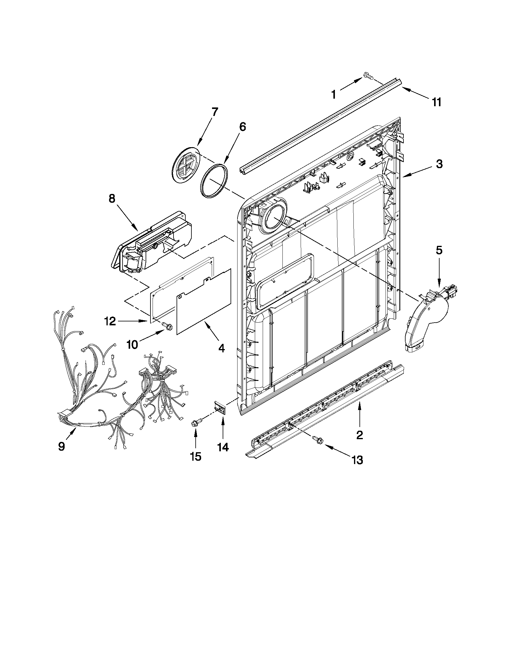 Kenmore 66513252K112 inner door parts diagram