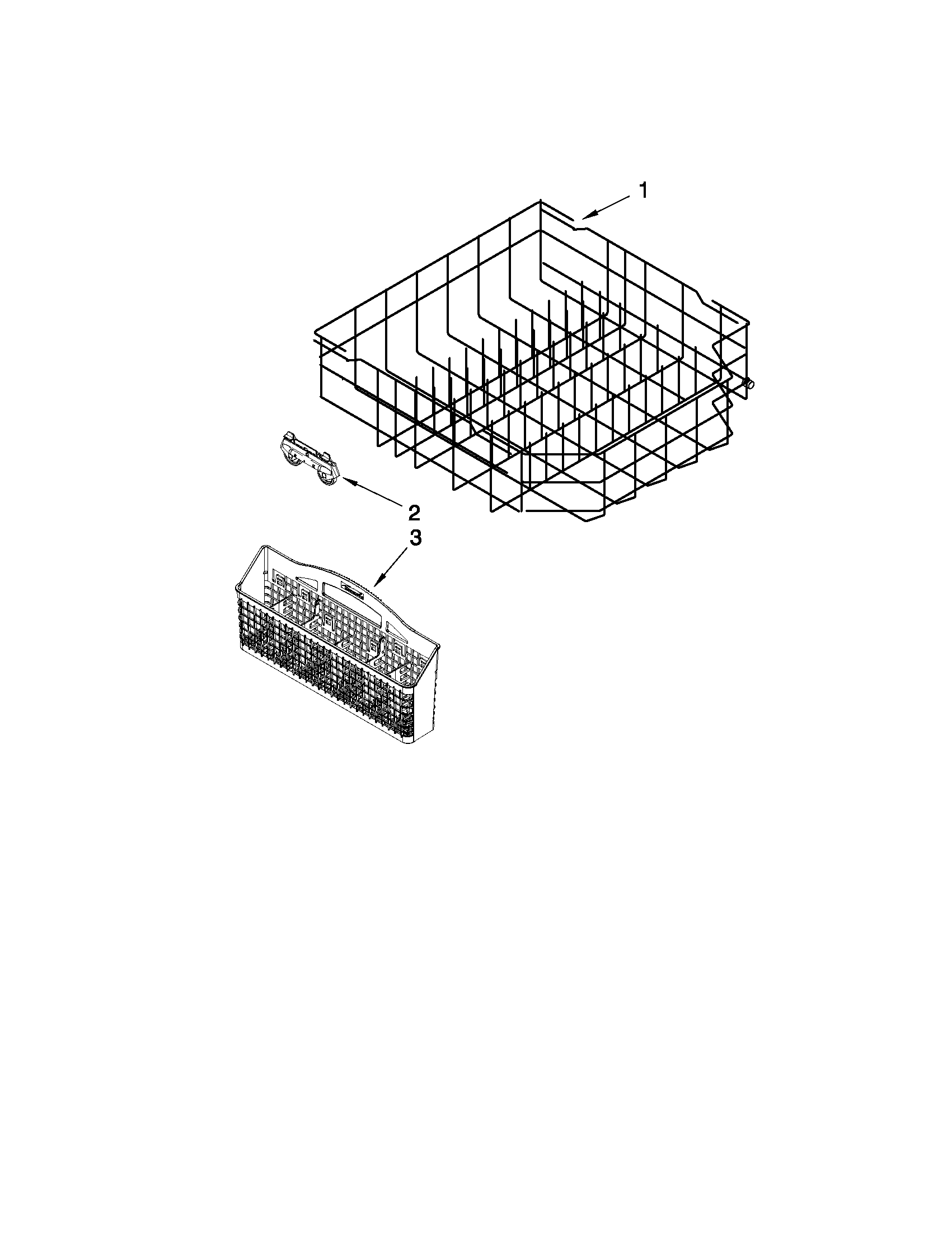 Kenmore 66513252K112 lower rack parts diagram