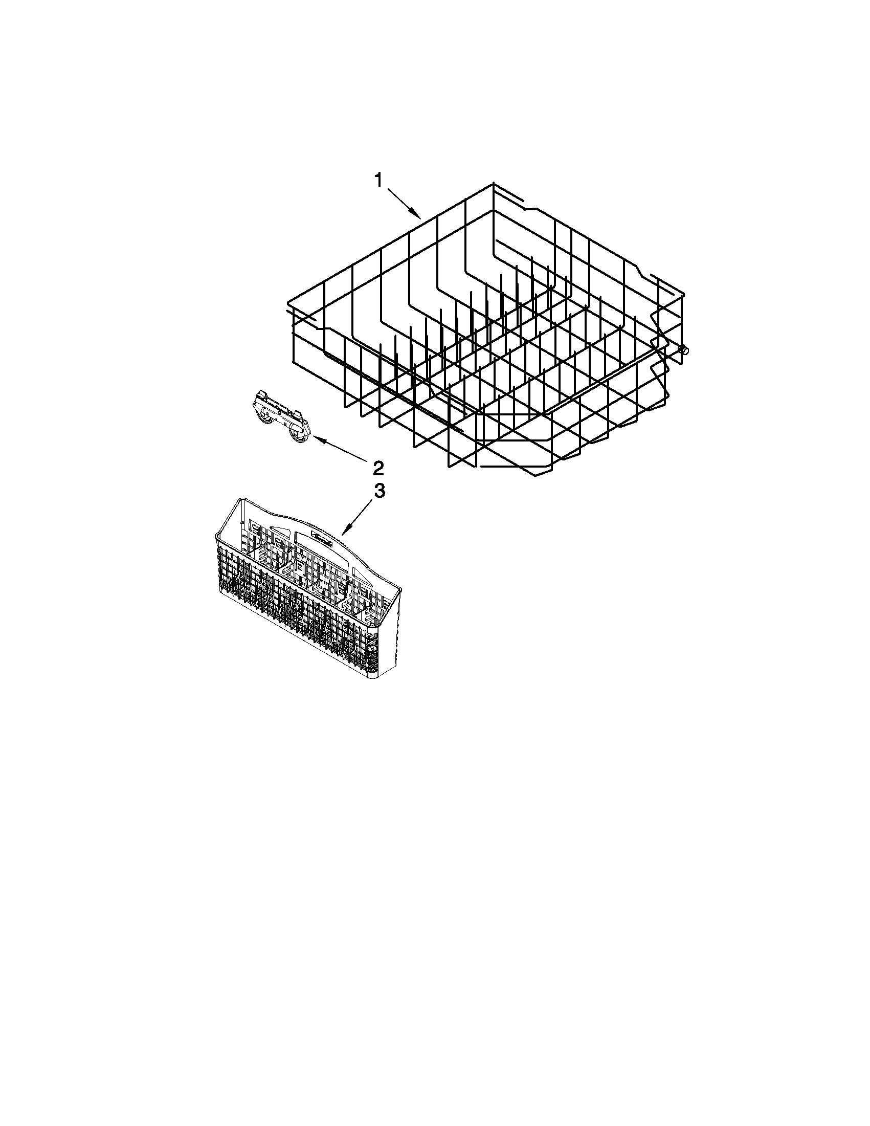 Kenmore 66513269K112 lower rack parts diagram