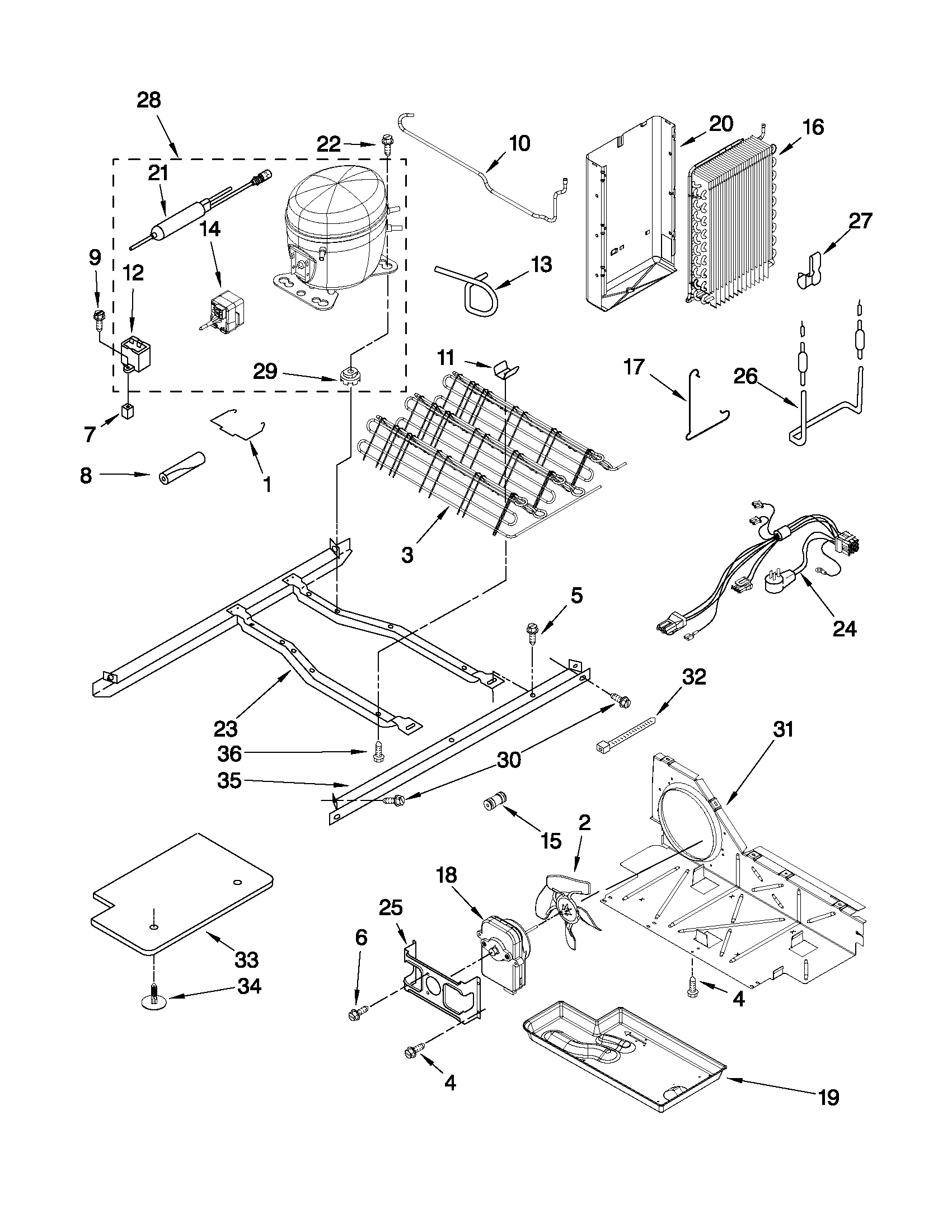 Kenmore 10650292010 unit parts diagram