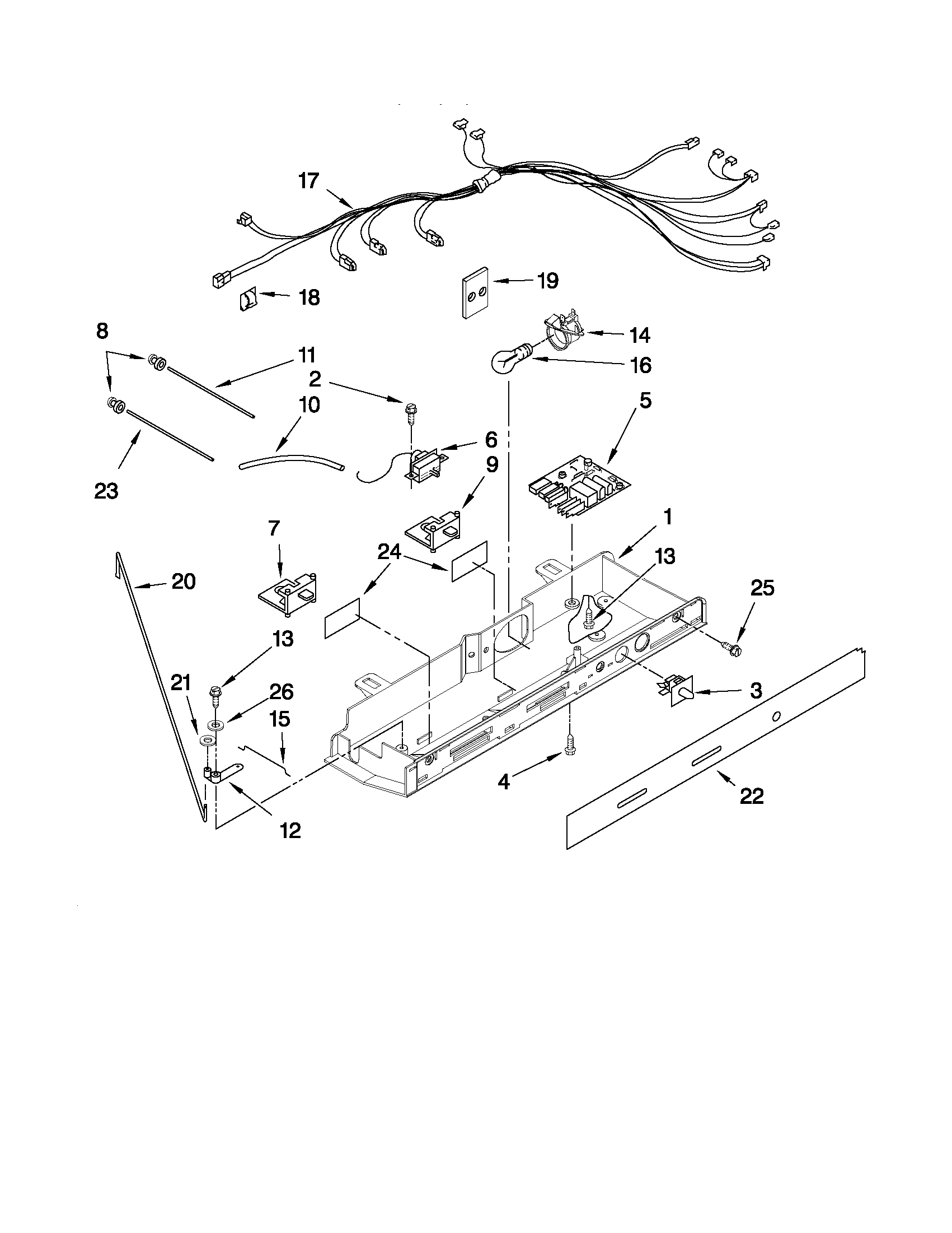 Kenmore 10650292010 control parts diagram