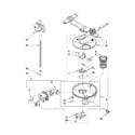 Kenmore Elite 66513922K012 pump, washarm and motor parts diagram