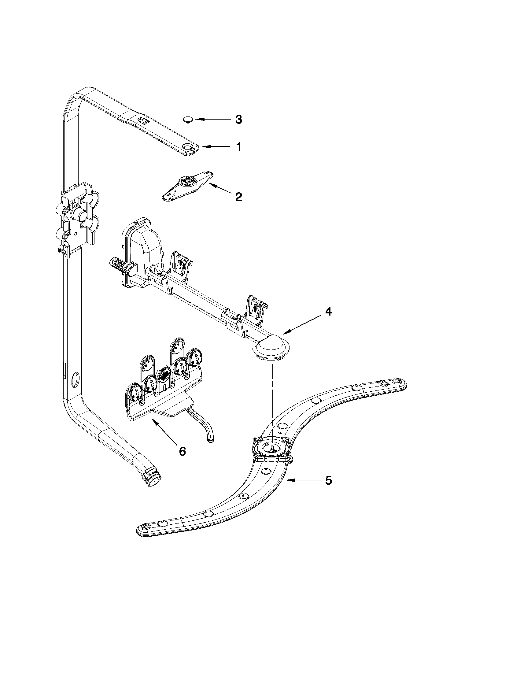 Kenmore 66513369K112 upper wash and rinse parts diagram