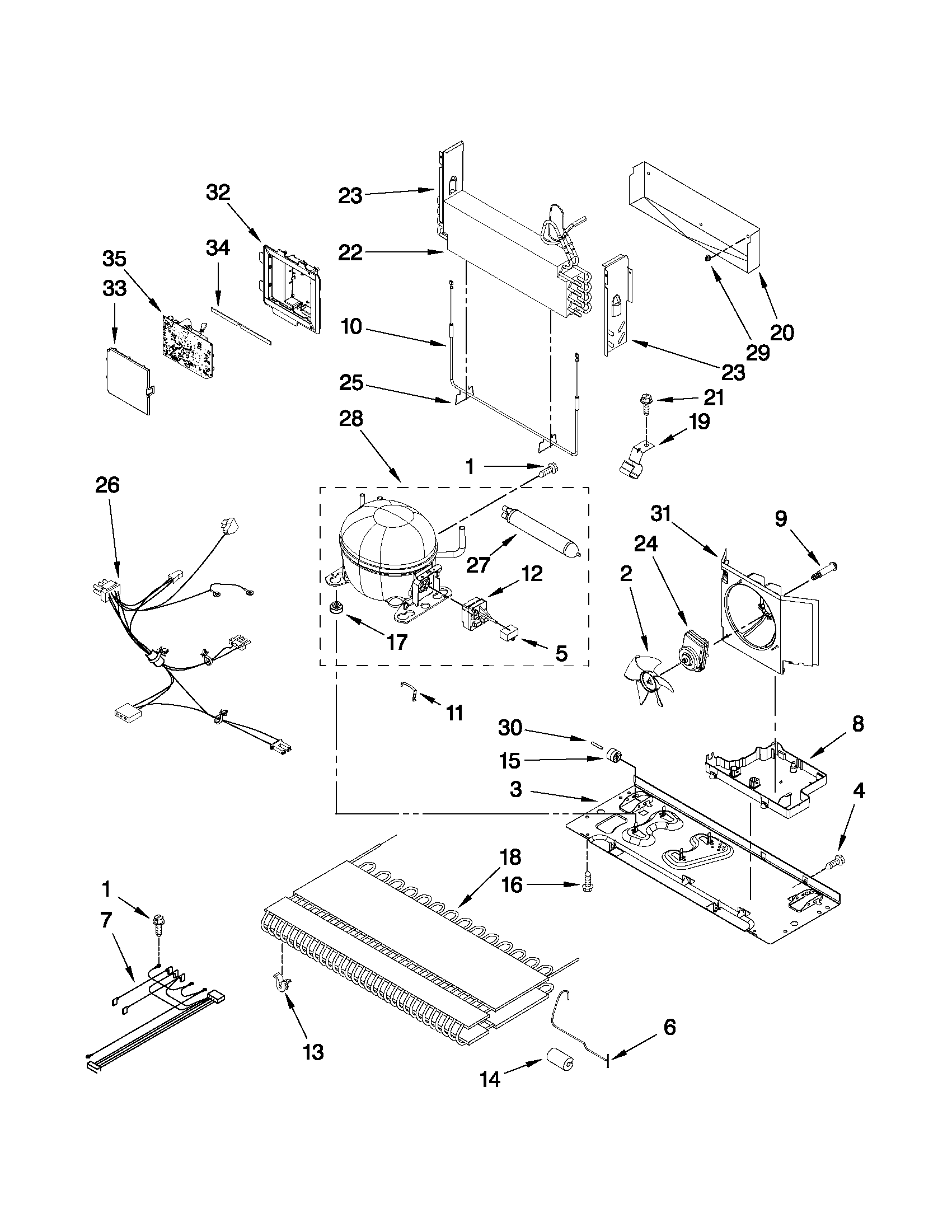 Kenmore 59679323014 unit parts diagram