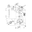 Kenmore Elite 66513963K011 pump, washarm and motor parts diagram