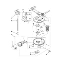 Kenmore Elite 66513979K012 pump, washarm and motor parts diagram