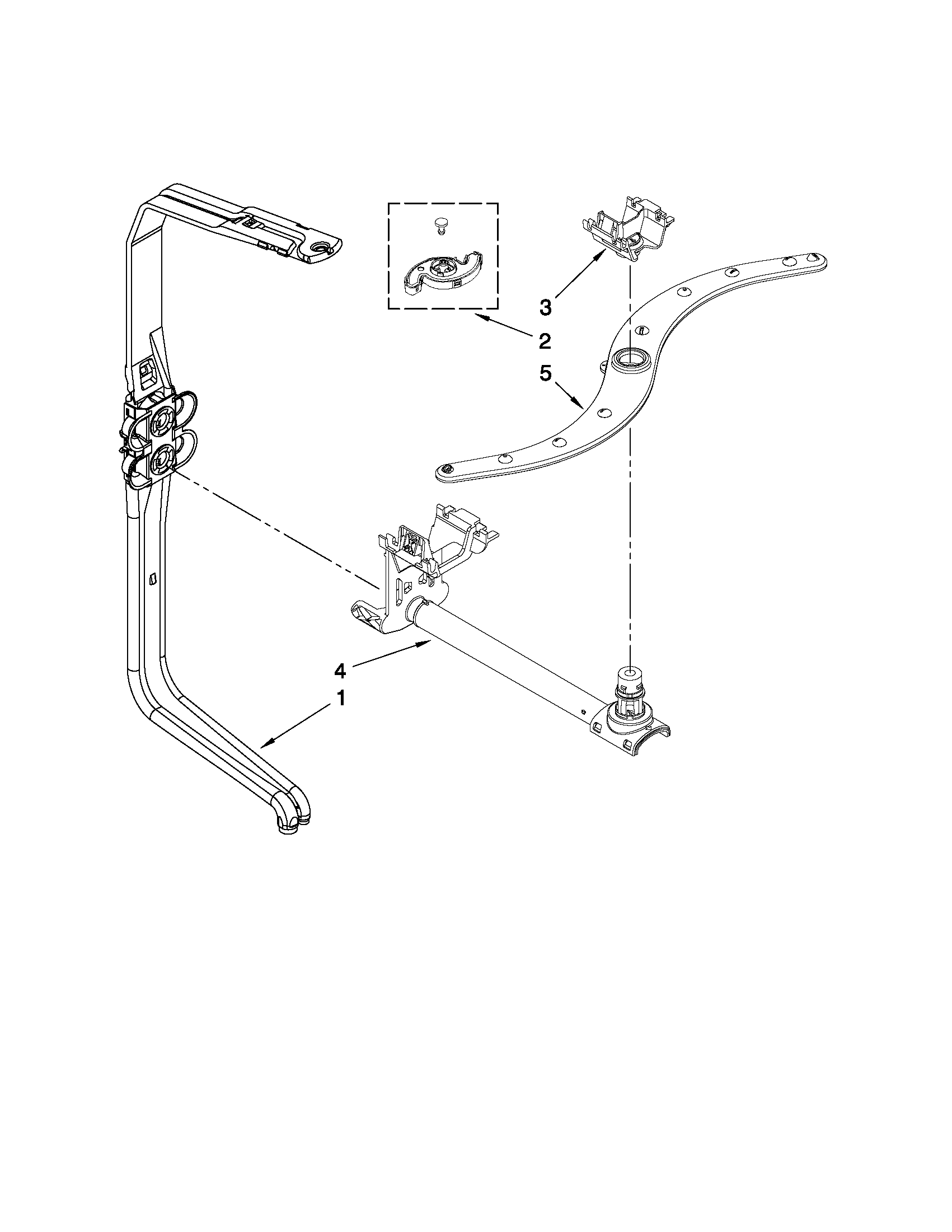 Kenmore Elite 66513932K013 upper wash and rinse parts diagram