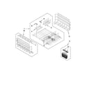 Kenmore Elite 66513343K606 upper and lower dishrack parts diagram
