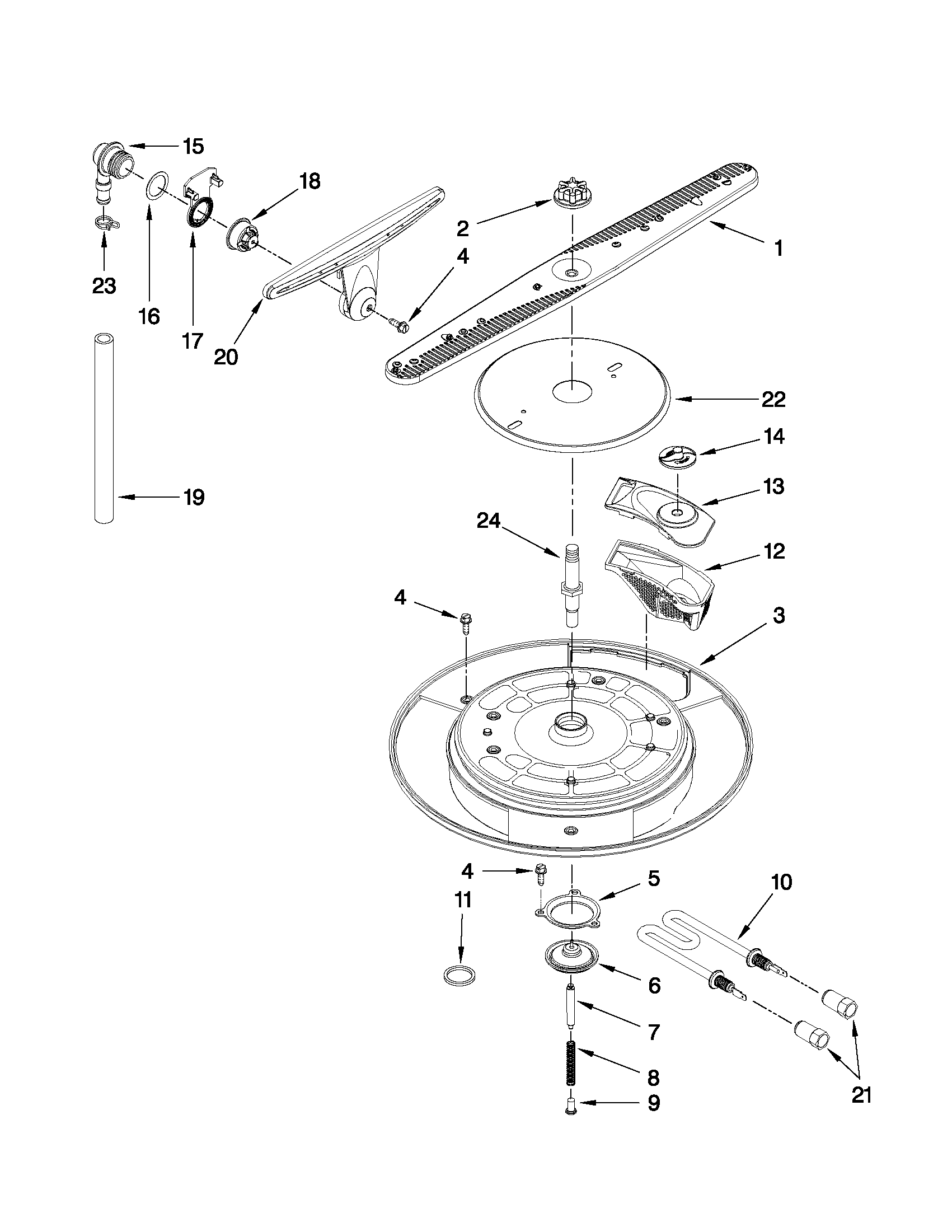 Kenmore Elite 665133496 wash system parts diagram