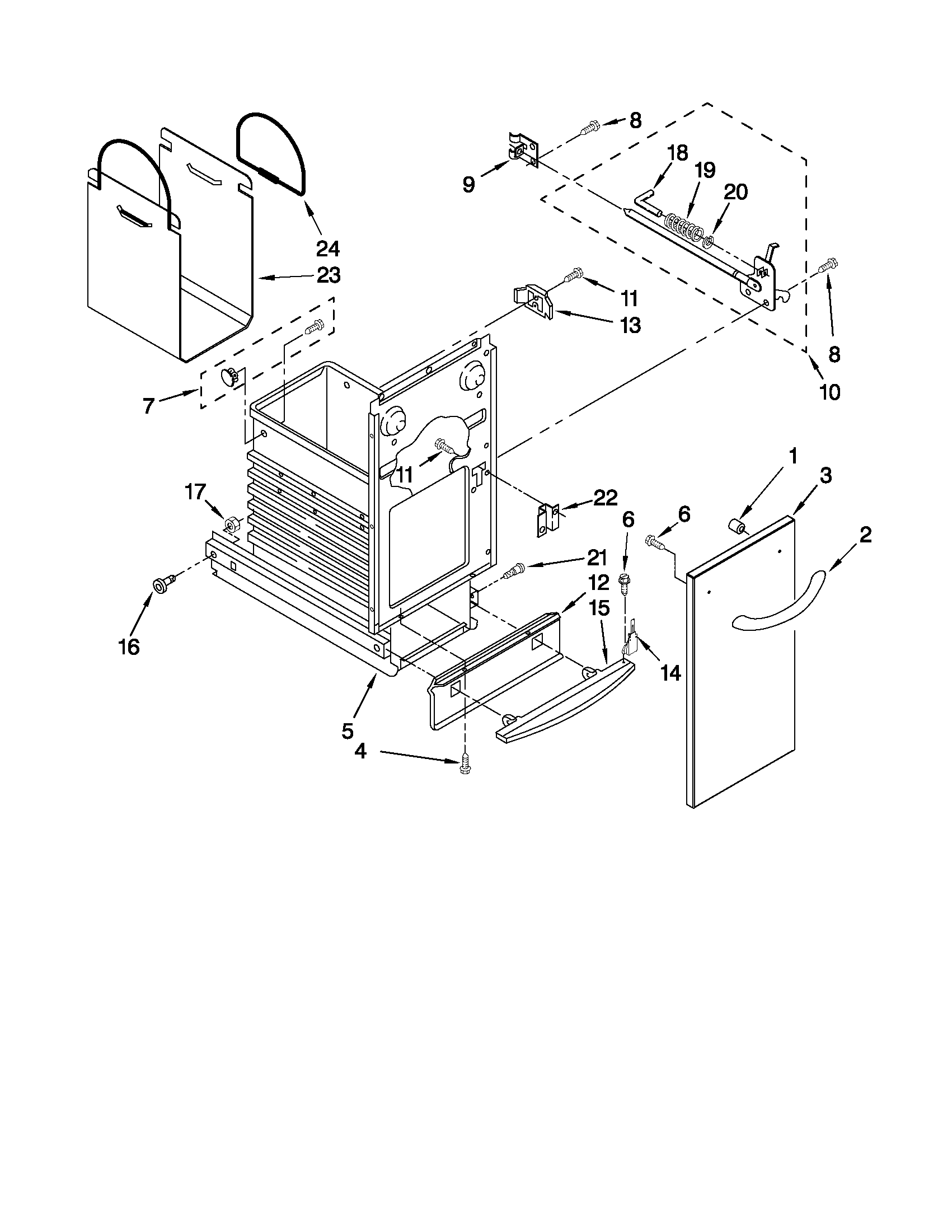 Kenmore 66514732111 container parts diagram