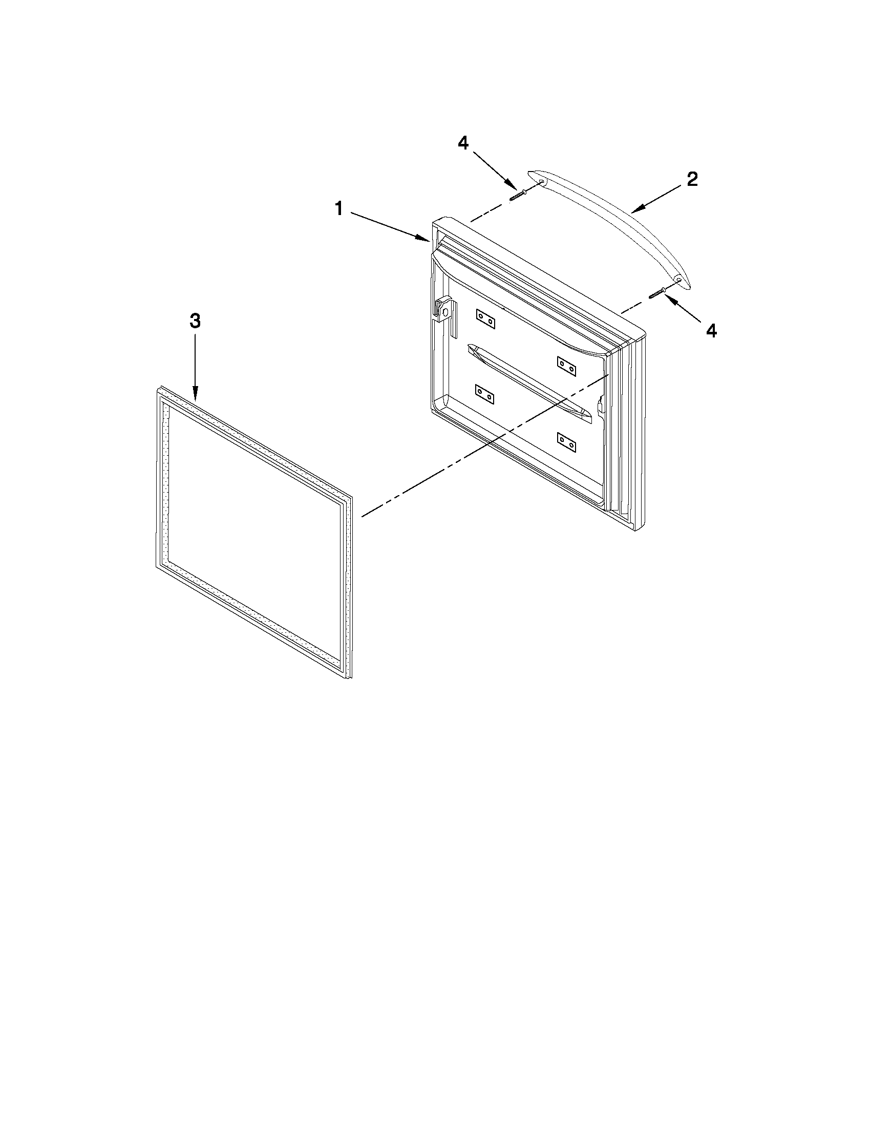 Kenmore 59672002013 freezer door parts diagram