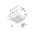 Kenmore Elite 66513969K017 upper rack and track parts diagram