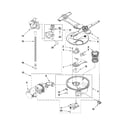 Kenmore Elite 66513966K017 pump, washarm and motor parts diagram