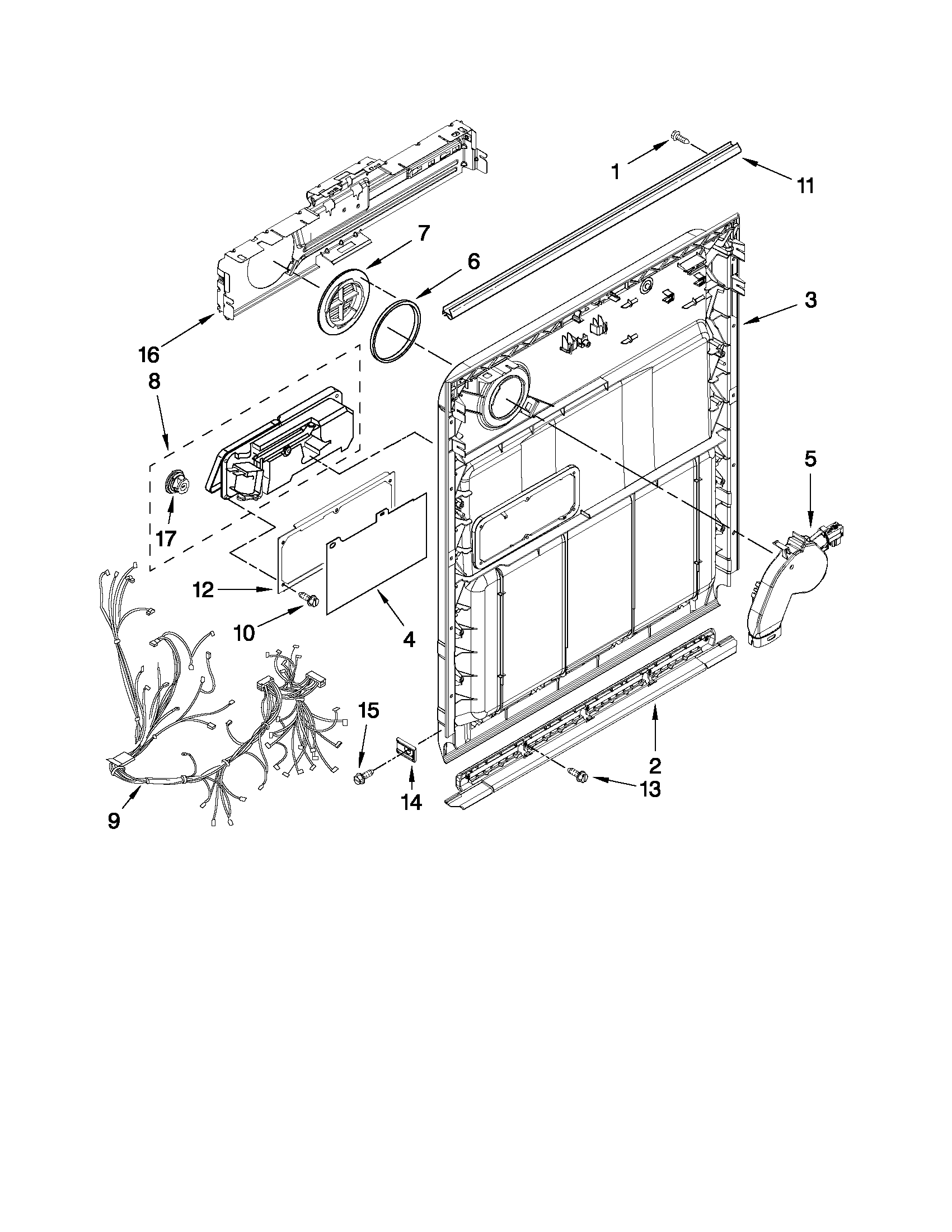Kenmore 66515693K210 inner door parts diagram