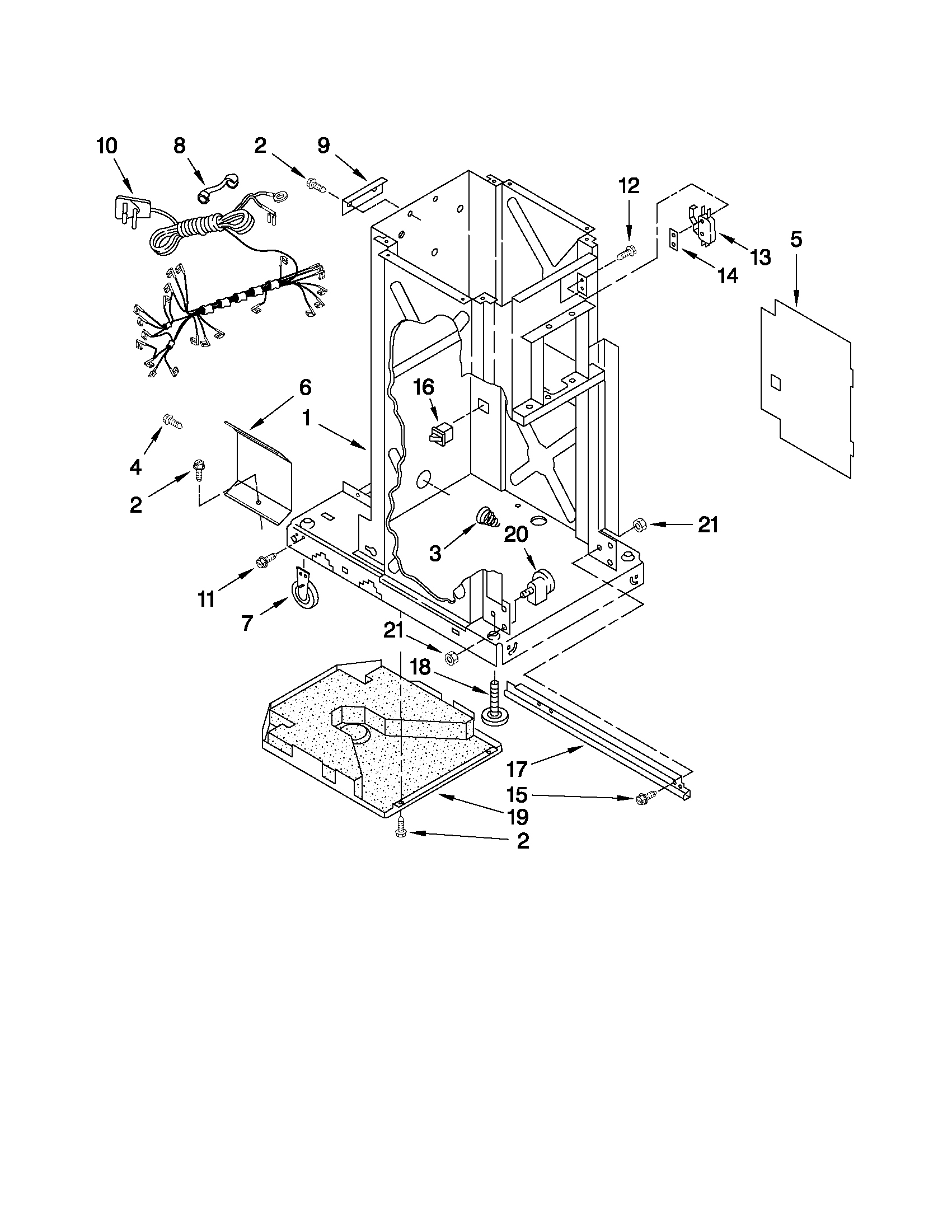 Kenmore 66514722111 frame parts diagram