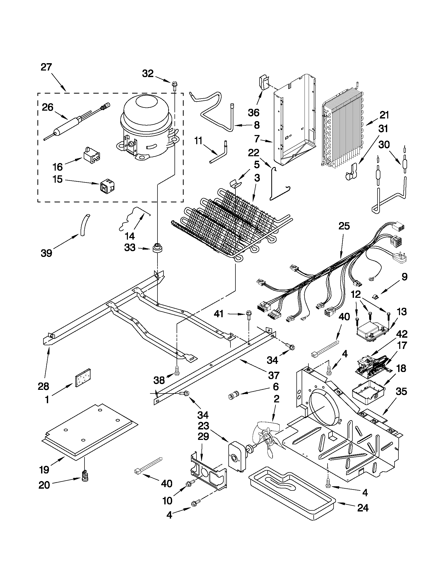 Kenmore Elite 10658714803 unit parts diagram