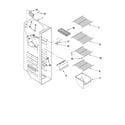 Kenmore 10640263011 freezer liner parts diagram