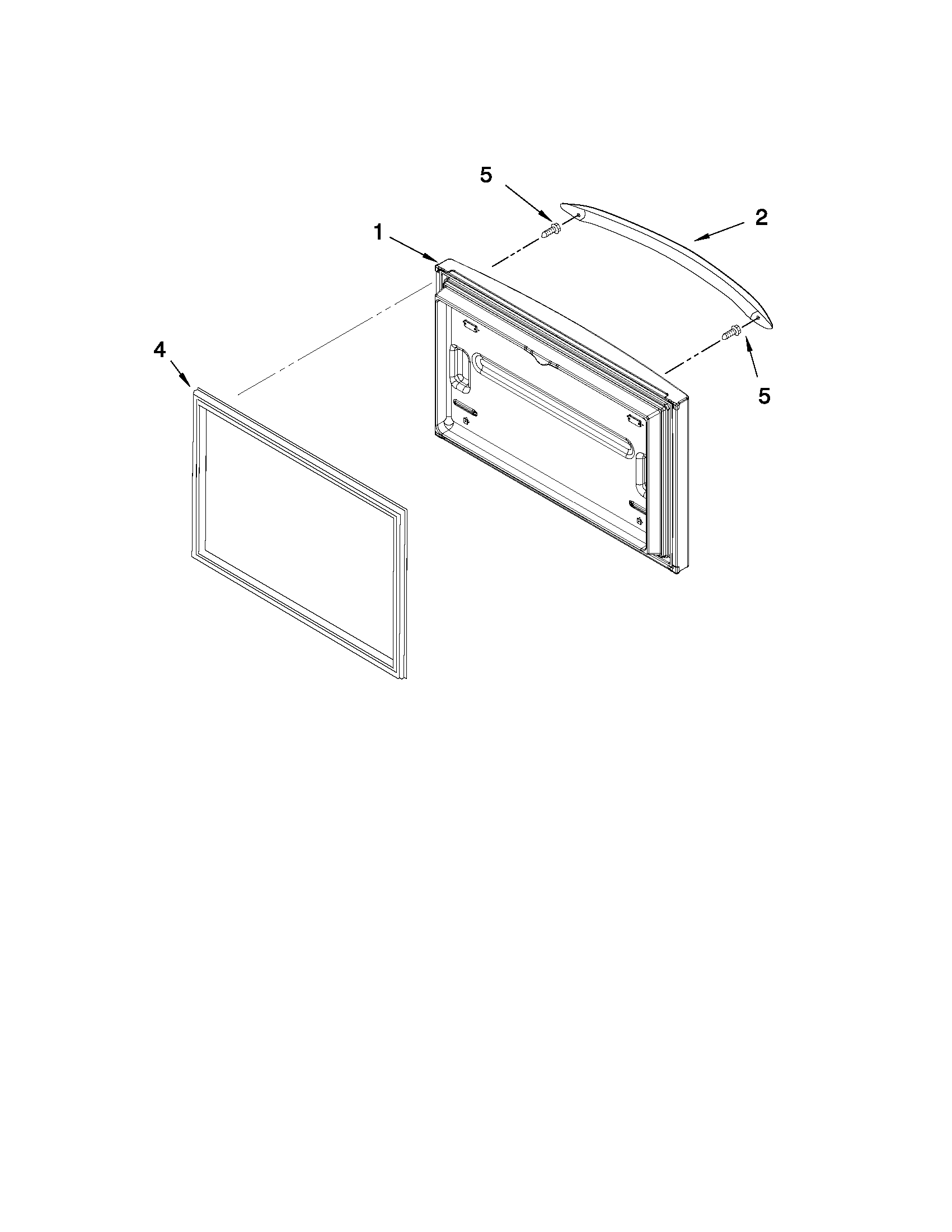 Kenmore 59679539016 freezer door parts diagram