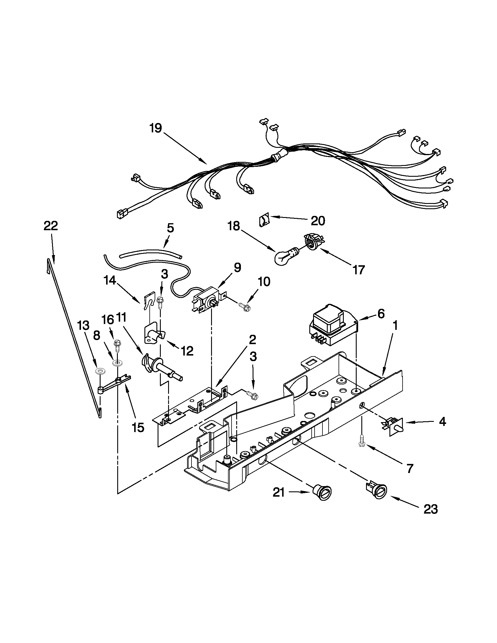 Kenmore 10640212011 control box parts diagram