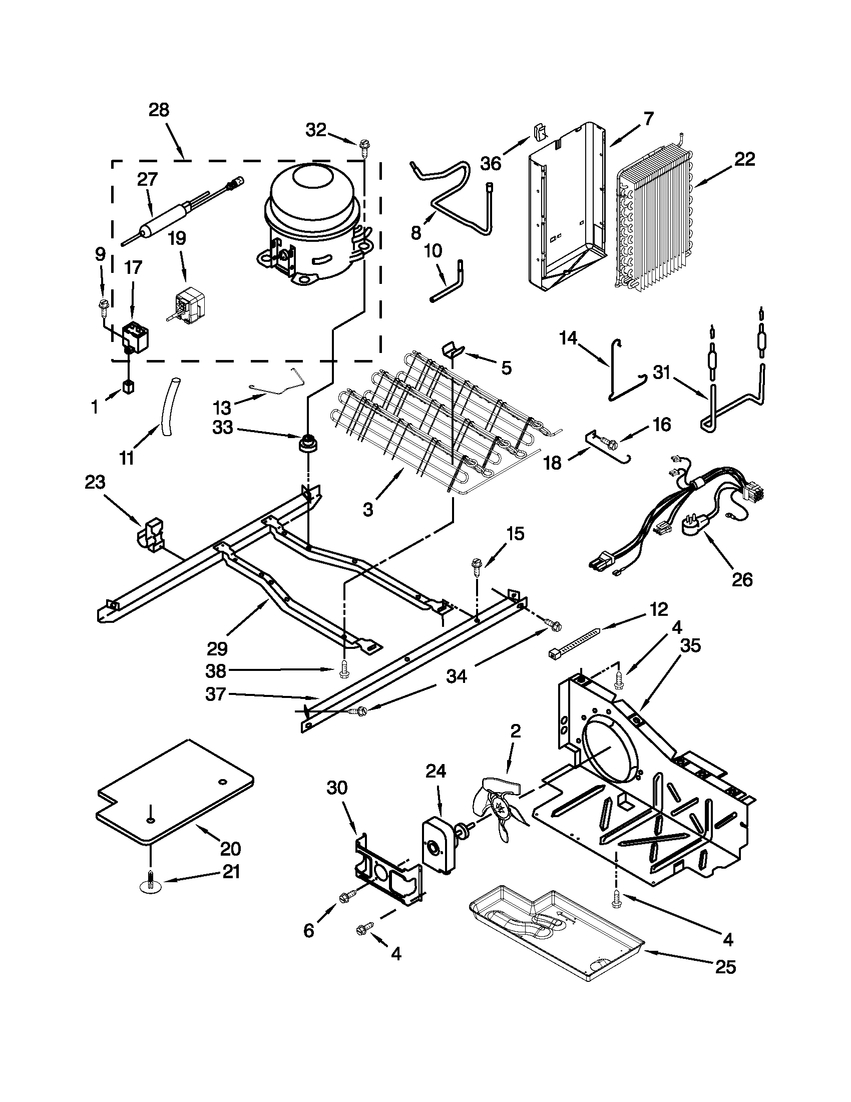 Kenmore 10640212011 unit parts diagram