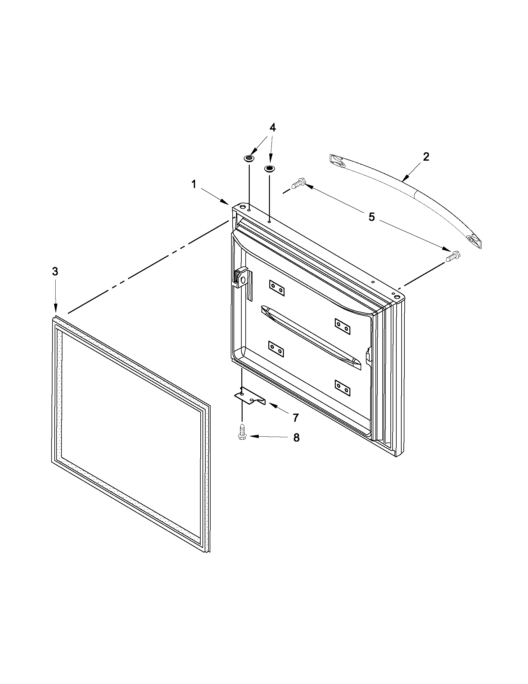 Kenmore 59669972013 freezer door diagram