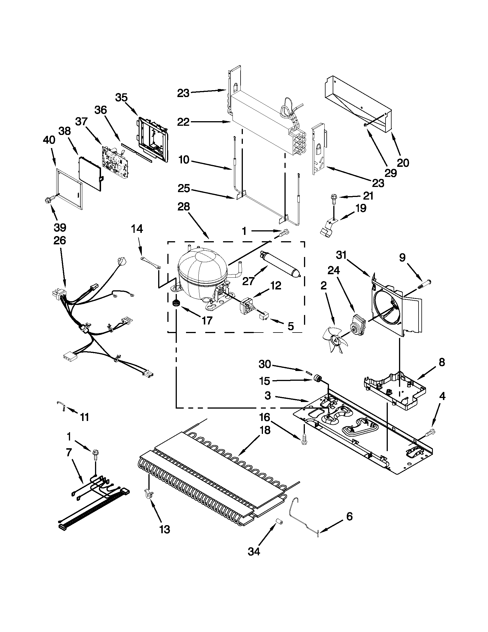 Kenmore 59679532018 unit parts diagram