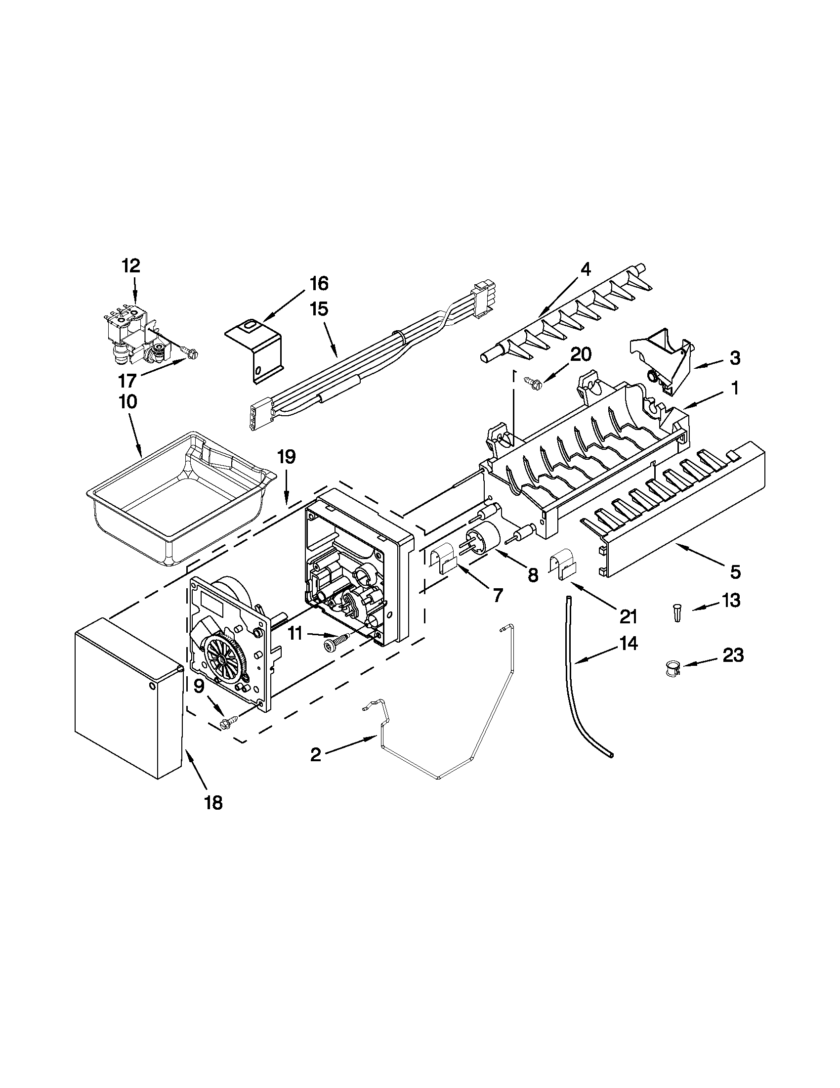 Kenmore 59679532018 ice maker diagram