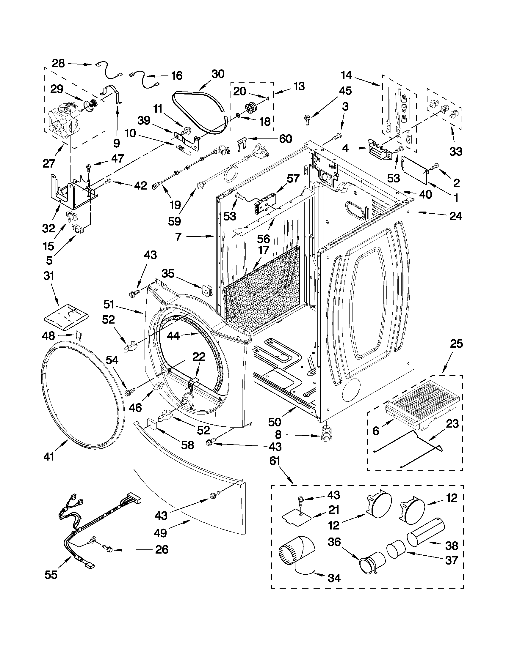 Sears Canada 110C86742701 cabinet parts diagram