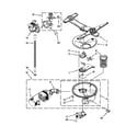 Kenmore Elite 66513962K013 pump, washarm and motor parts diagram