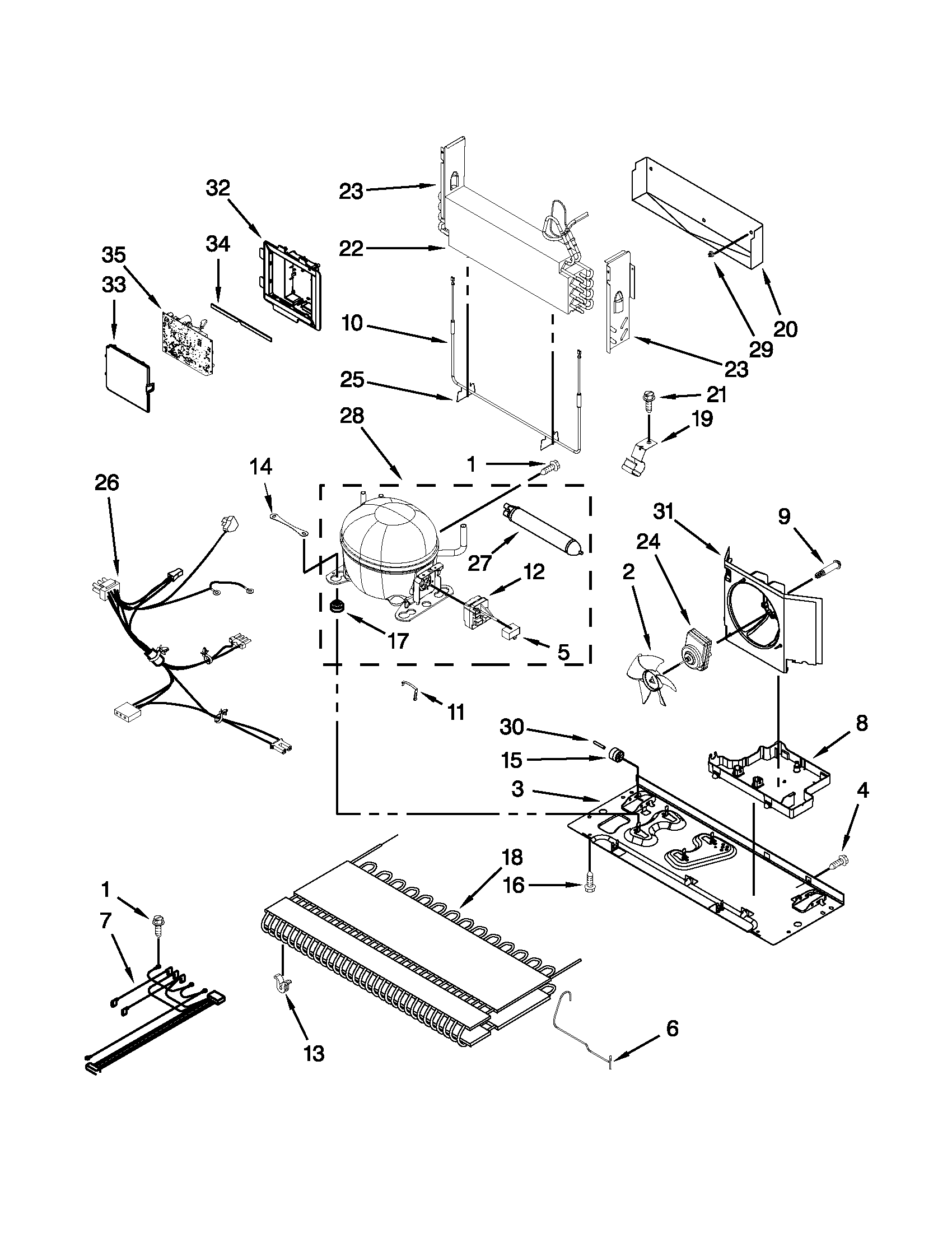 Kenmore 59672003017 unit parts diagram