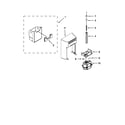 Kenmore Elite 10651163210 motor and ice container parts diagram