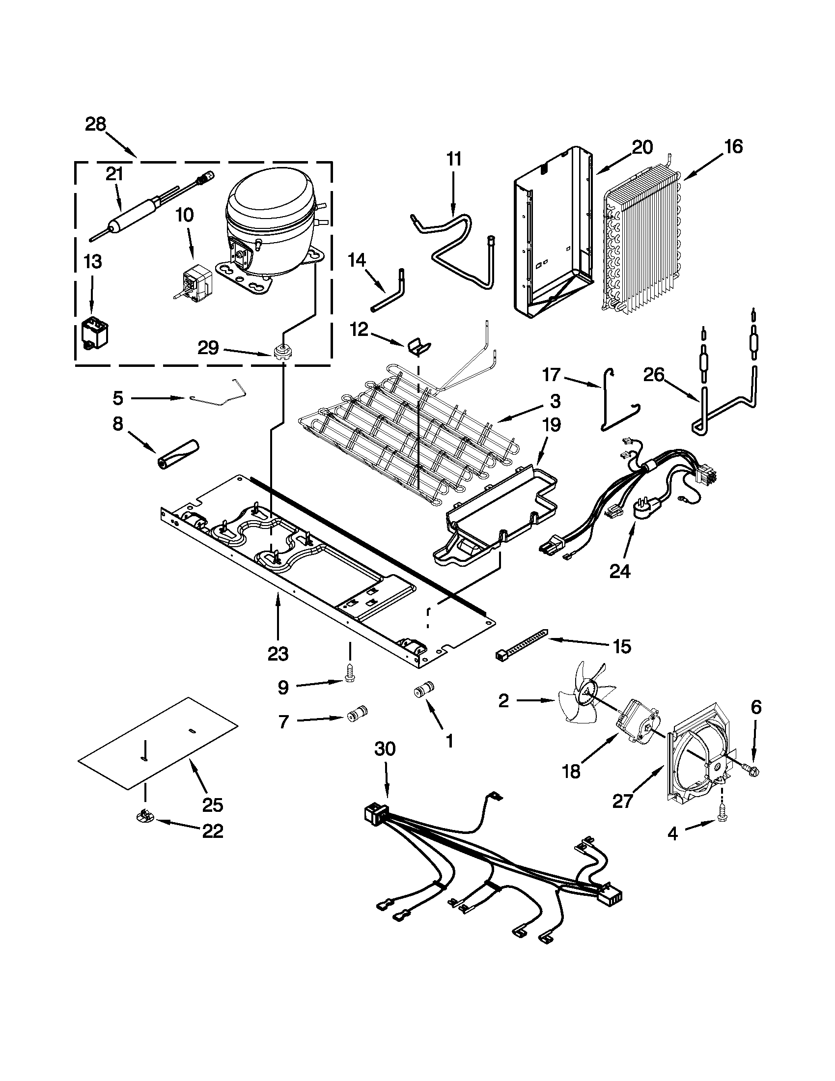 Kenmore Elite 10651163210 unit parts diagram