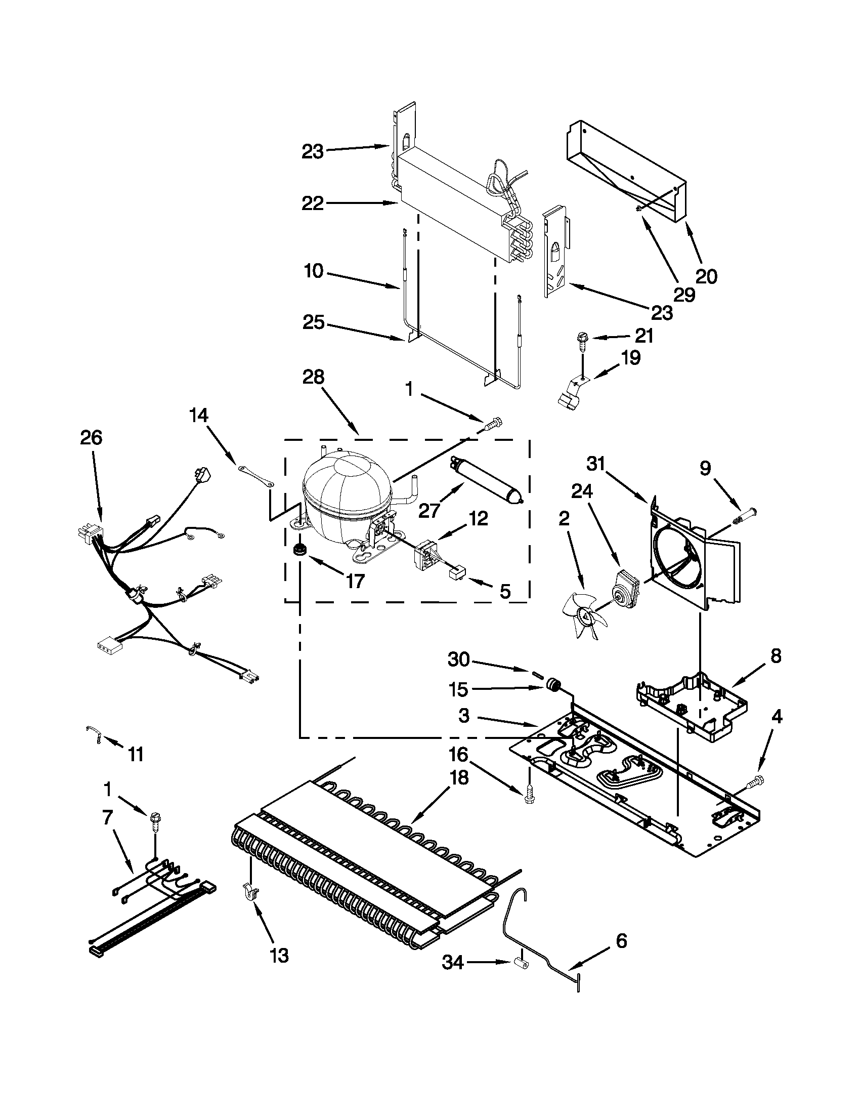 Kenmore 59679223014 unit parts diagram
