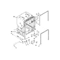 Kenmore Elite 66512764K310 tub and frame parts diagram