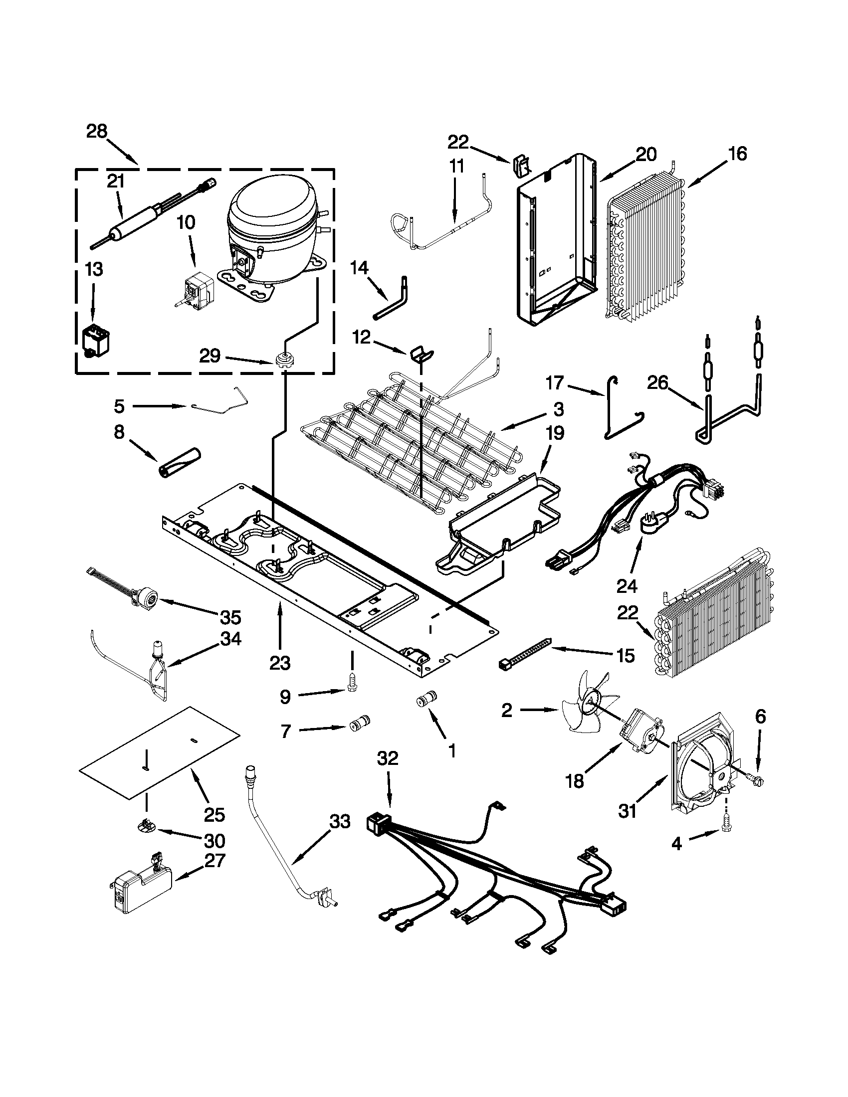 Kenmore Elite 10651189113 unit parts diagram
