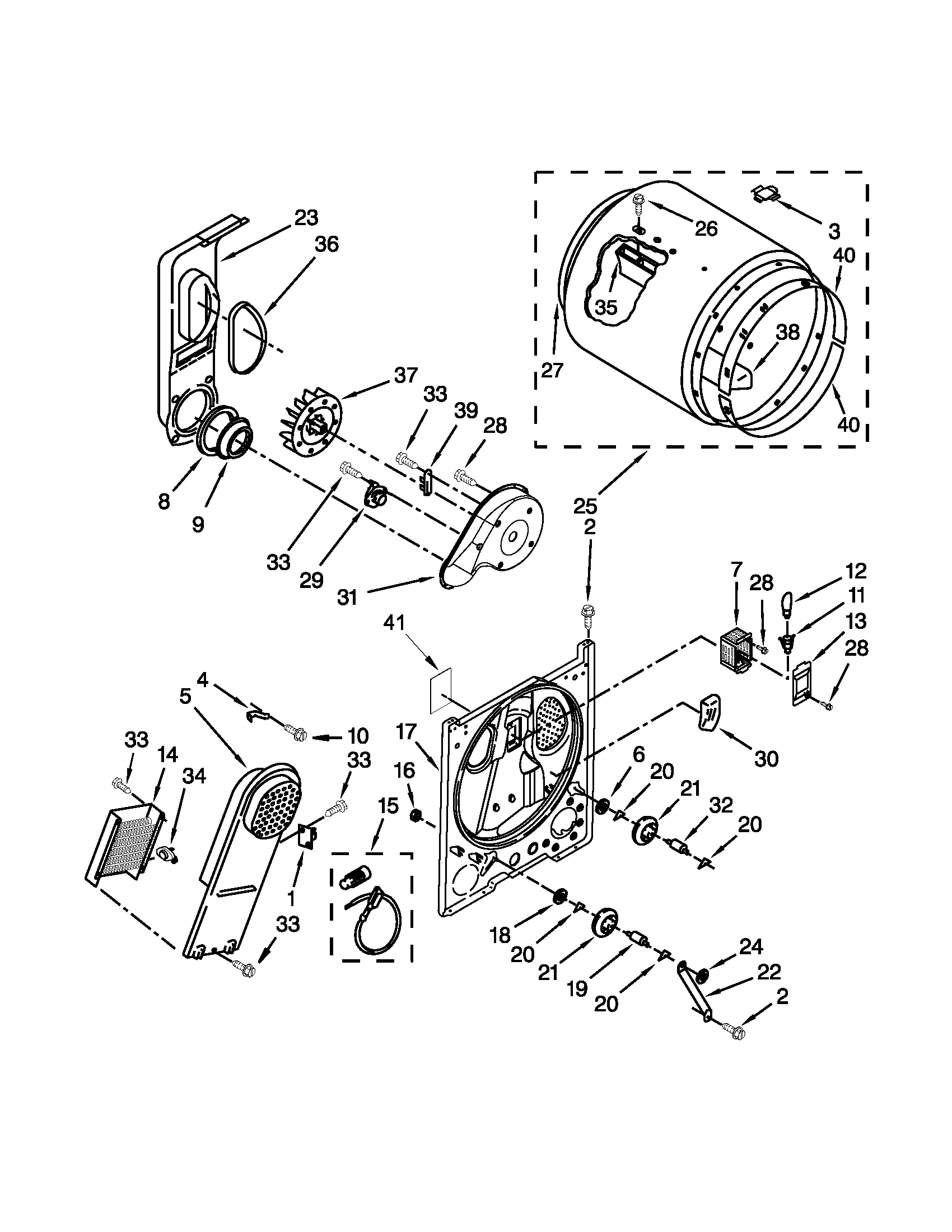 Kenmore 11061202013 bulkhead parts diagram
