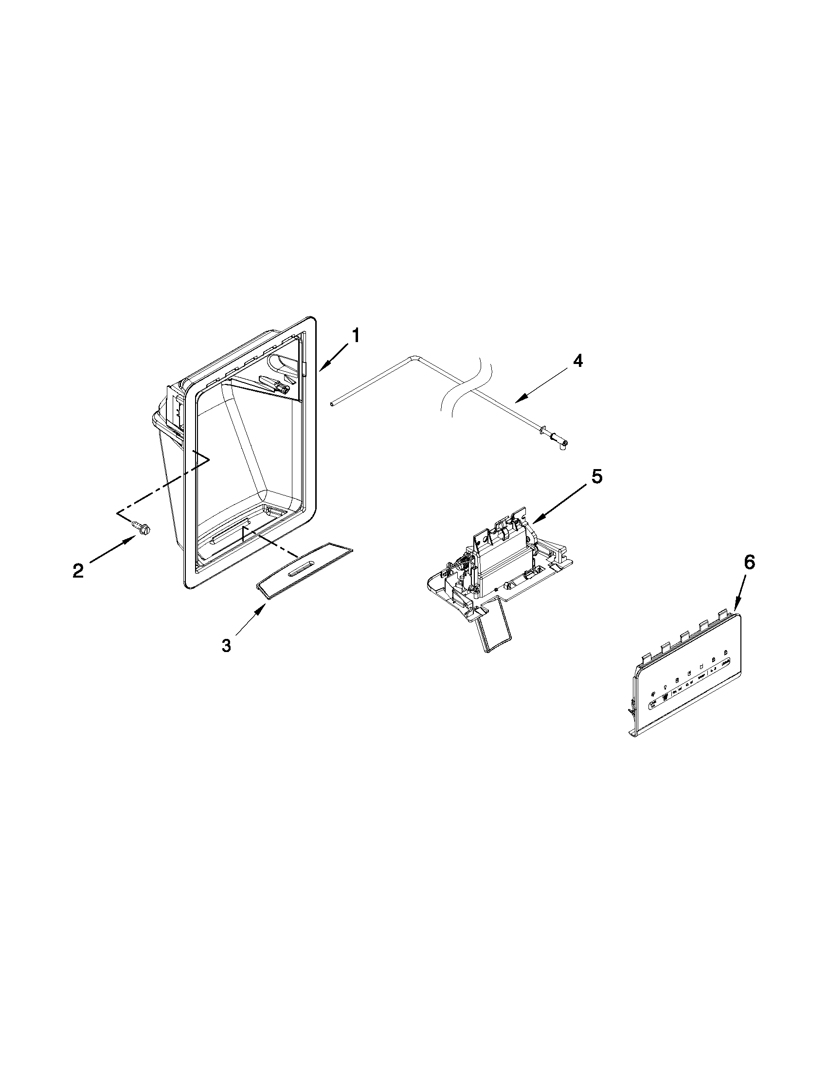 Kenmore 10650023210 dispenser parts diagram